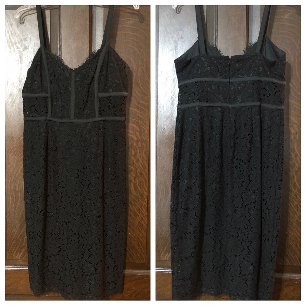 EXPRESS BLACK LACE MIDI DRESS